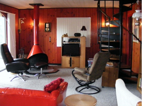 The living area from the dining area