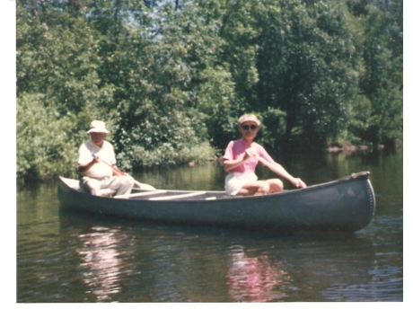 Canoeing on the river