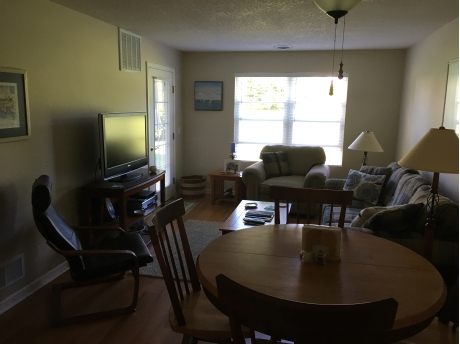 Living room and dining area