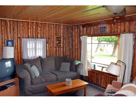 Living area with Queen sleeper - TV has been replaced with a mounted flat screen