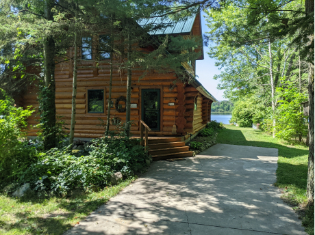 Driveway side with view of Nichols Lake