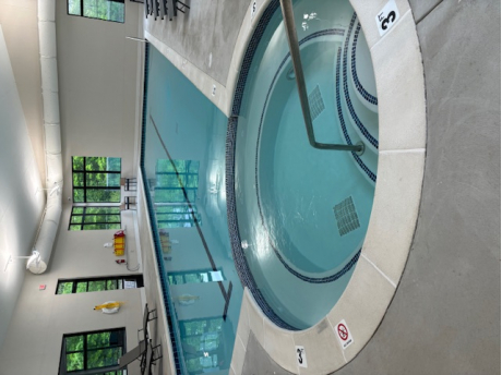Brand new indoor pool with whirlpool