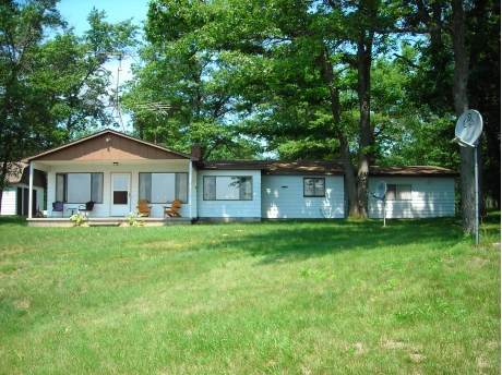 Lake front view of home on W. Twin Lake